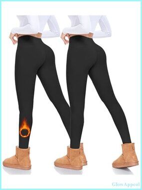Fleece Lined Leggings High Waisted Tummy Control Workout Yoga Pants
